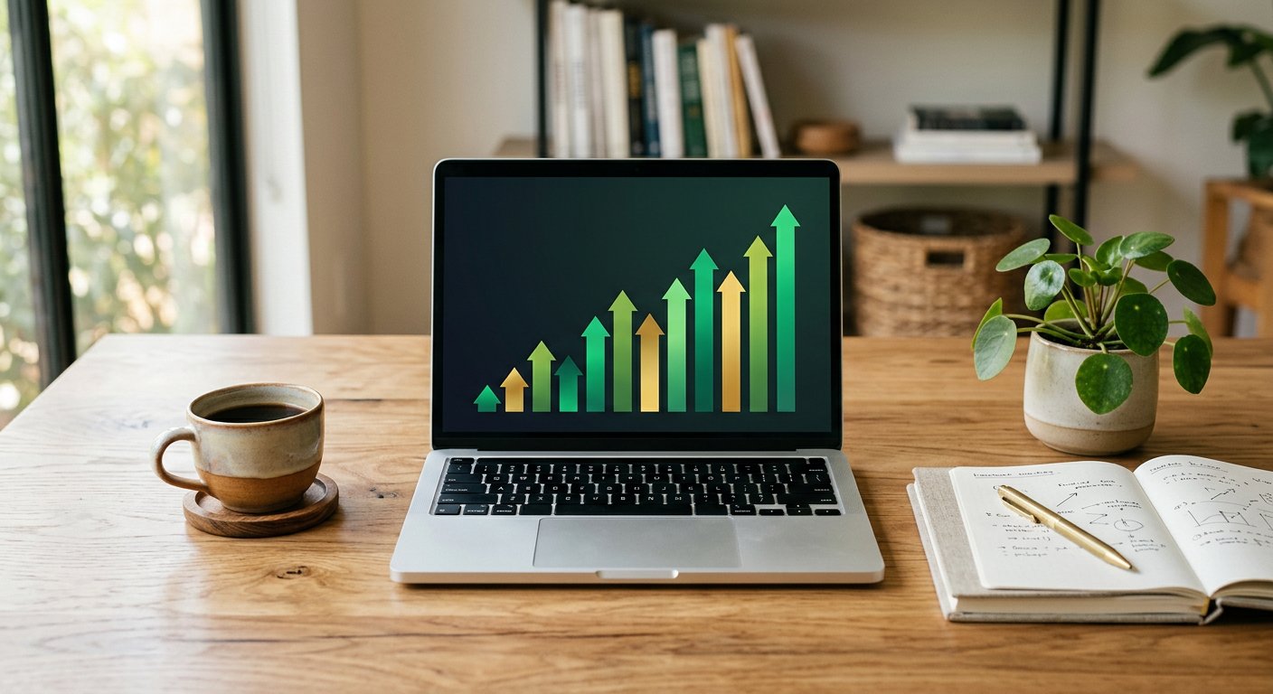 Investment portfolio dashboard representing wealth planning